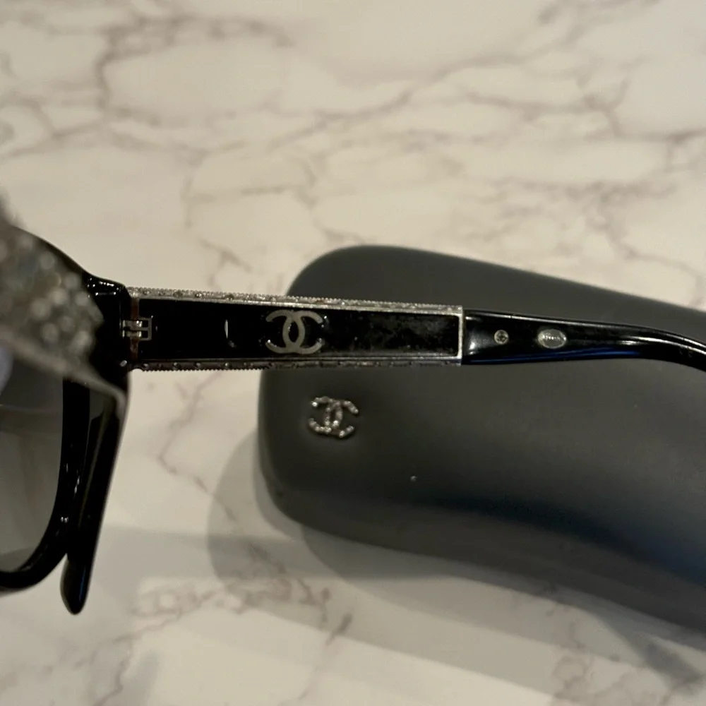 Chanel Cat Eye Acetate & Strass Metal Sunglasses - Picture 7 of 7